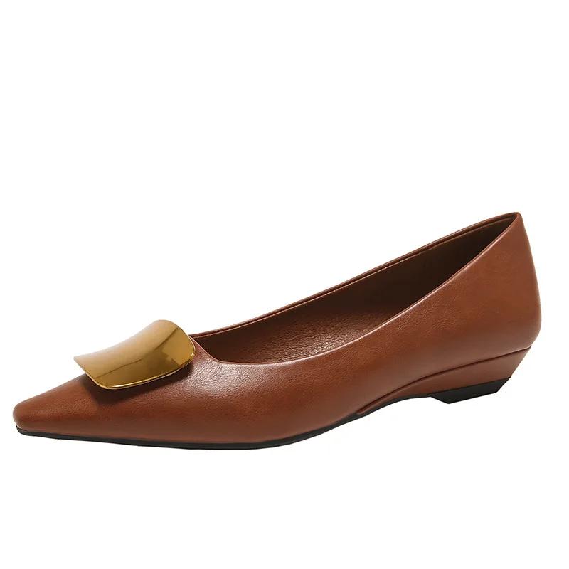 

Модные туфли на платформе с низким каблуком для женщин, новые танцевальные элегантные туфли с квадратной пряжкой из мягкой кожи, удобные туфли на плоской подошве для женщин 40 коричневый