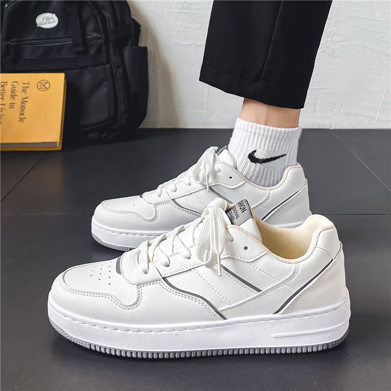 Little white shoes men's summer breathable trend versatile white shoes high sense white board shoes sports casual men's shoes autumn