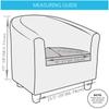 T Jacquard Stretch Tub ArmChair Cover Single Sofa Cover Club Sofa Slipcover for Living Room Couch Covers with Seat Cushion Case