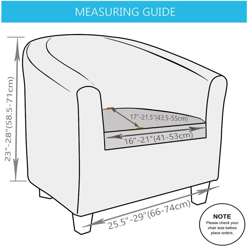 T Jacquard Stretch Tub ArmChair Cover Single Sofa Cover Club Sofa Slipcover for Living Room Couch Covers with Seat Cushion Case