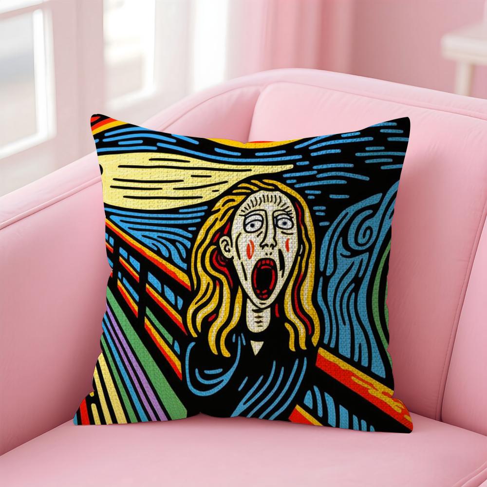 Classic Art Picasso Cushion Cover Natural Linen Pillow Case Double-Sided Print Decorative Sofa Pillowcase Home Decor Gift