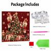 Handmade Framed Pearl Painting Set with Christmas Nutcracker Tree Design 5D Shiny Bead Art Canvas Creative Craft for Room Decor