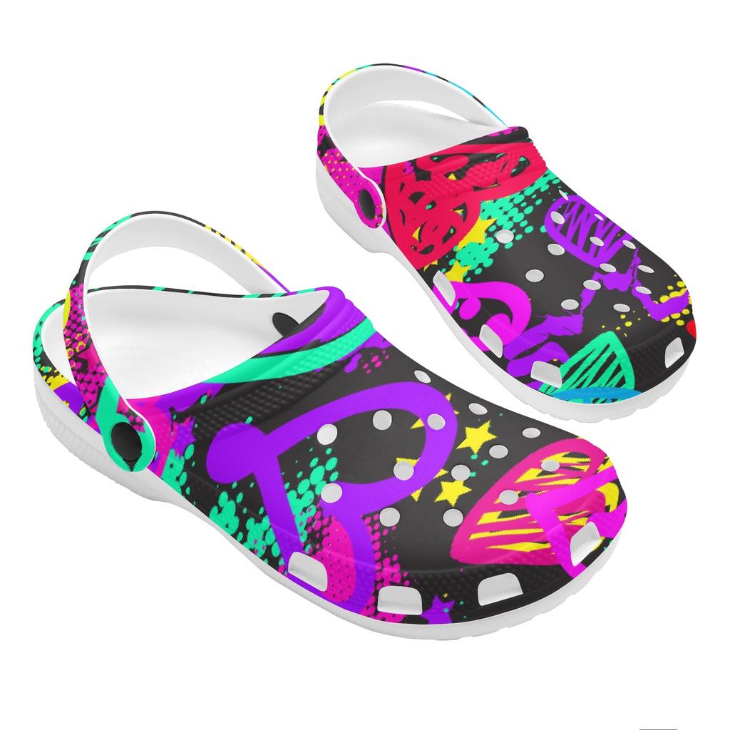 Printed Breathable EVA Clogs Unisex Lightweight Slip On Garden Shoes Beach Pool Home Bathroom Summer Sandals Lightweight Wear