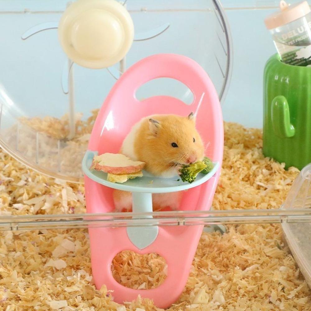 1 Pc Random Color Hamster Dining Chair Plastic Pet Stool for Small Animals Decorative Toy Photo Prop for Pet Hamster Accessories
