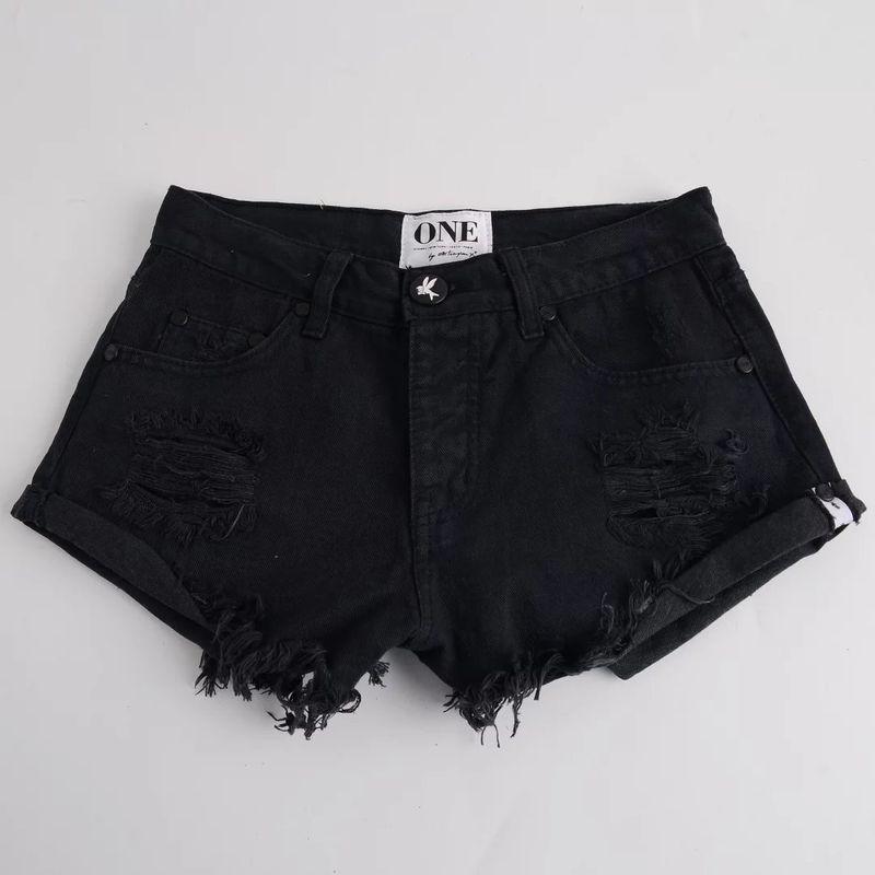 

One Australian Three-Quarter Handmade Hemming Tassel Super Short Shorts Black EUR29