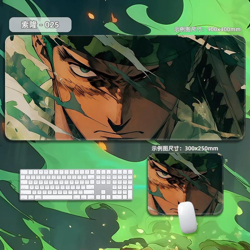 High Quality Roronoa Zoro ONE PIECE Leather Mouse Pad Oversized Small Cartoon Office Game E-sports Computer Keyboard Pad Table Mat Animation Periphery