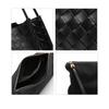 Trendy New Woven Bag Sheepskin Hand-woven Shoulder Bag Large Capacity Child and Mother Bag Bucket Bag Women