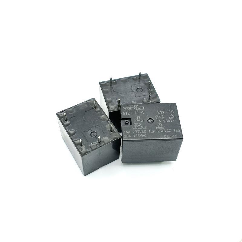 Original Song Chuan 812H-1C-C Relay, 12V/24V DC, 16A, 4-Pin, Single Normally Open Contact.