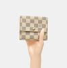 [Pre-Owned] White Coated Canvas Wallet - Good #1C3W7ZM