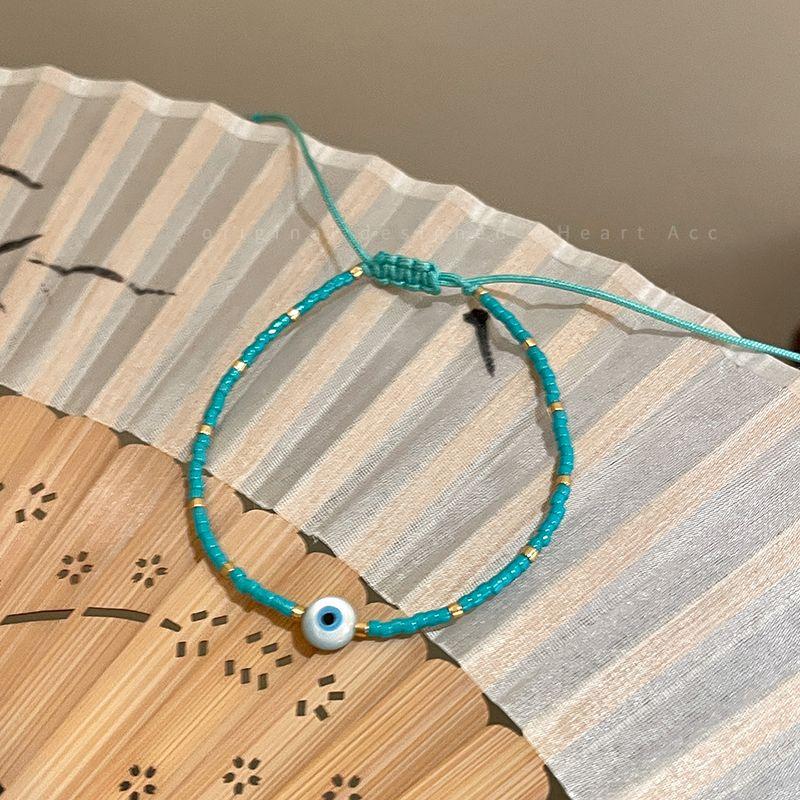 

Богемский браслет из бисера и плетеного шнура для женщин 2025 Новый экзотический этнический стиль ремешок ретро дизайн чувство ручные украшения Sea Blue Beaded Bracelet