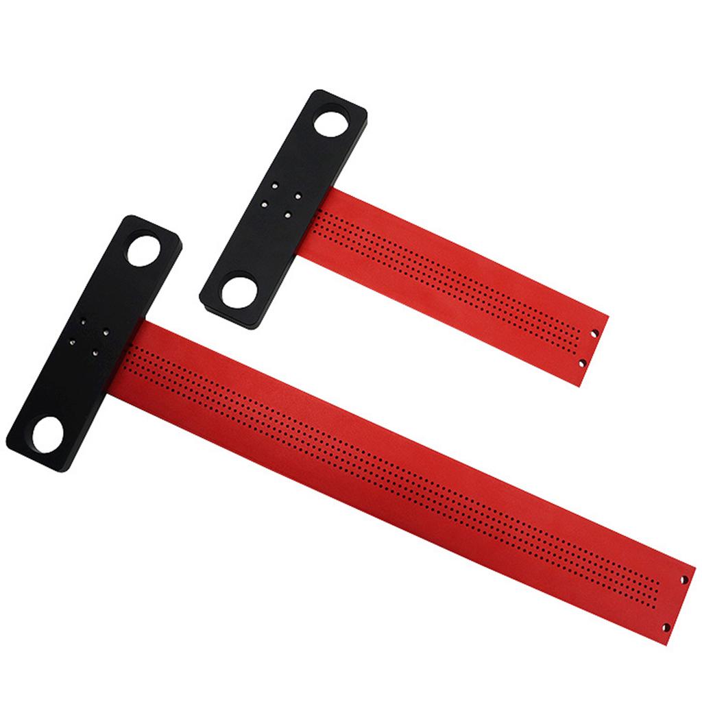 Einfach zu bedienen 138mm Holzbearbeitung Aluminiumlegierung Loch Präzisionsmarkierung für T-Lineal Einfach zu bedienen Holzbearbeitungslineal