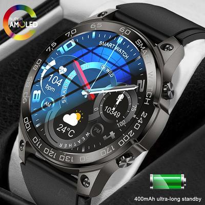 Ip68 Swimming Waterproof Men Smart Watch Screen Always Show Time 400mah Large Battery Nfc Bluetooth Call Smartwatch Man