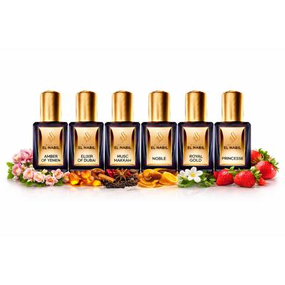 El Nabil - Set mit 6 Parfumextrakten - Princesse/Royal Gold/Noble/Makkah/ Elixir of Dubai/Amber of Yemen -