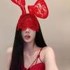 Veil Cat Rabbit Ear Hoop Sexy Lace Cat Ears Veil Headbands Black Hairbands Eye Mask Anime Cat Cosplay