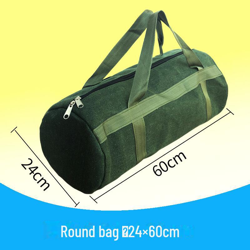 Large Capacity Wear-Resistant Canvas Tool Bag for Electricians and Woodworkers with Multi-Function Storage