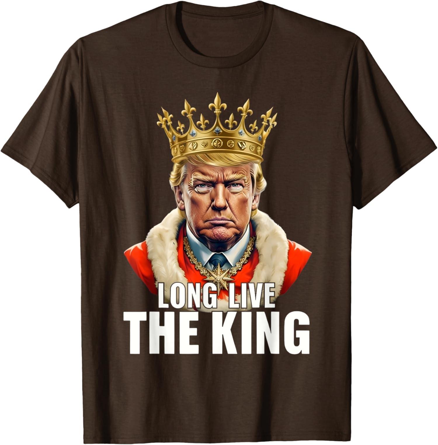 Vintage Trump-inspired Long Live The King Patriotic Unisex T-Shirt S разноцветный