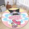 This My Melody Cartoon Round Rug Can Be Used To Decorate Living Rooms, Bedrooms, Sofas, and Playrooms; It Is A Non-slip Rug.