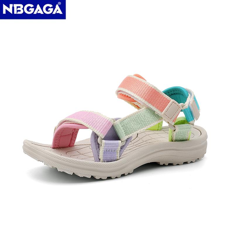 Children Girls' Summer Sandals Pink Breathable Sport Shoes for Kids Outdoor Beach Walking Sandals