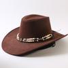 Popular European and American Classic Big-brimmed Western Cowboy Hat Men's and Women's Outdoor Fashion Anti-sun Cowboy Hat Jazz Hat