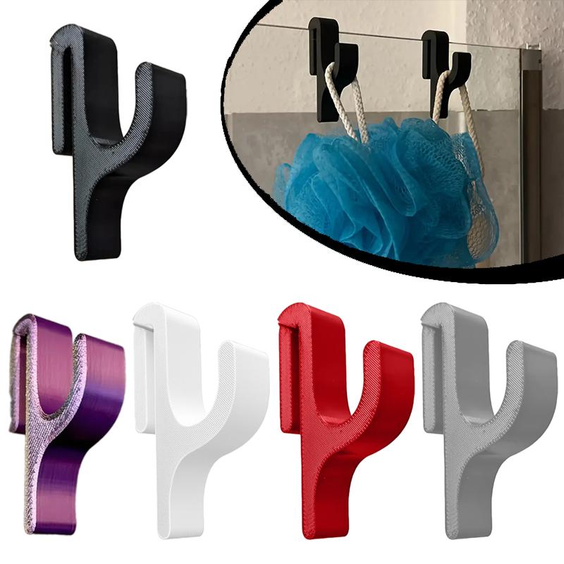 Shower Hook For 8Mm Glass Doors Holds Towels And Clothes Wall Organizer Towel Holder Easy-To-Install Minimalist Home Decor