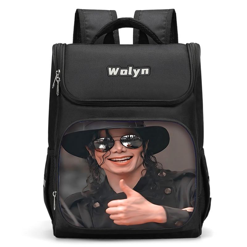 Zaino Grande per Bambini Michael Jackson Borsa Scolastica per Ragazzi e Ragazze per Uomini Donne Zaino da Viaggio Resistente e Multi Scomparto