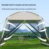 Four-Season Ventilated Camping Tent: Mesh Sunshade, Mosquito Repellent, Rainproof Shelter