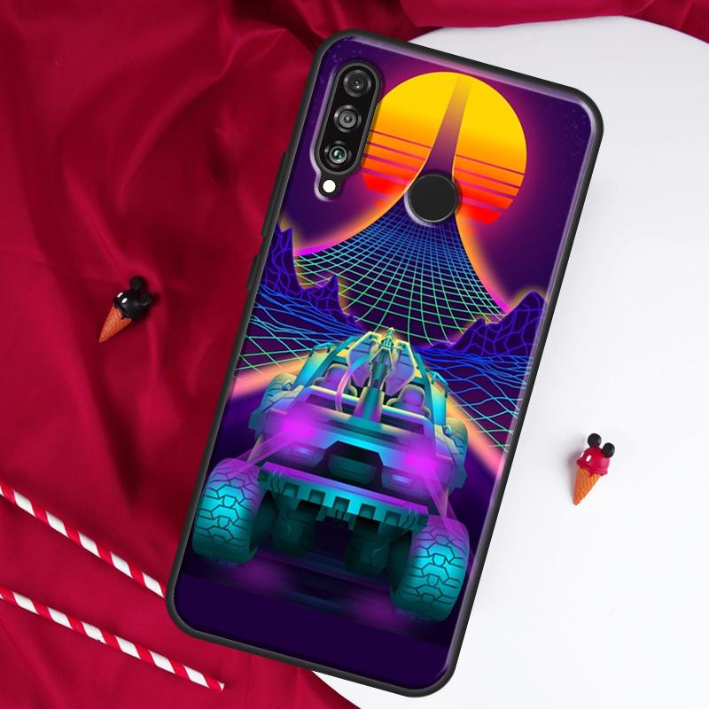 Synthwave 80's Retro Neon vaporwave For Huawei Nova 8i 7i 11i 12i 12s 9 10 SE Y90 Y60 Y70 Y72 Y61 Y91 P30 P40 Lite P60 Pro Case