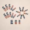 Noble milk pattern water pipe nail golden diamond Spice Girls ins wind European and American fake nails wearing nail finished product