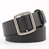 Needle-Free Perforated Silver Buckle Simple Jeans Belt Women'S Design Belt Women