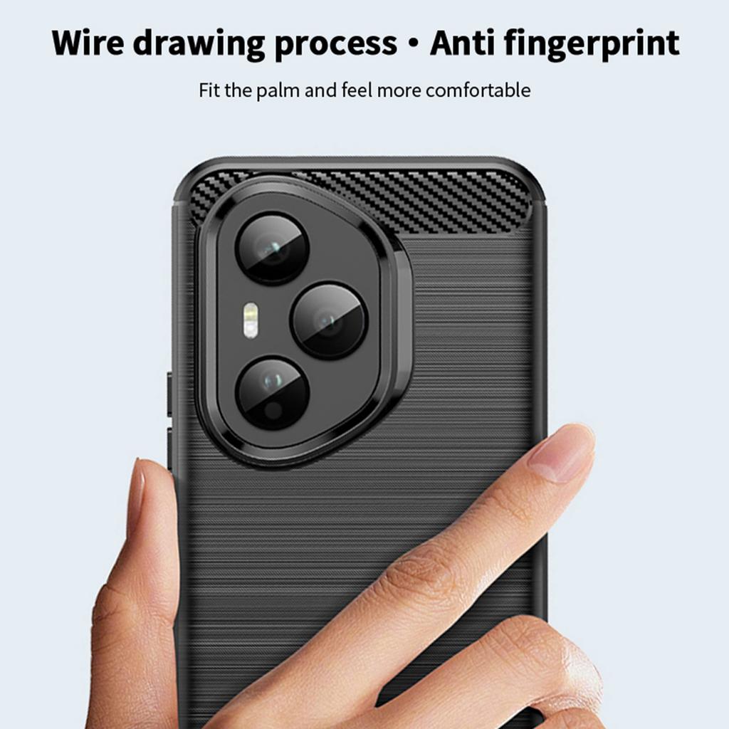 Pro Honor 400 Pro 5G (Globální) Zadní kryt MOFI Kartáčovaná textura Uhlíkové vlákno Měkké TPU pouzdro