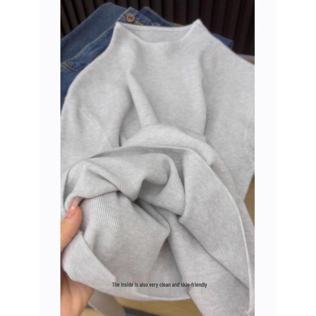 Stylish High Neck Slim Fit Sweater - Autumn/Winter Knitted Long Sleeve Solid Color Top