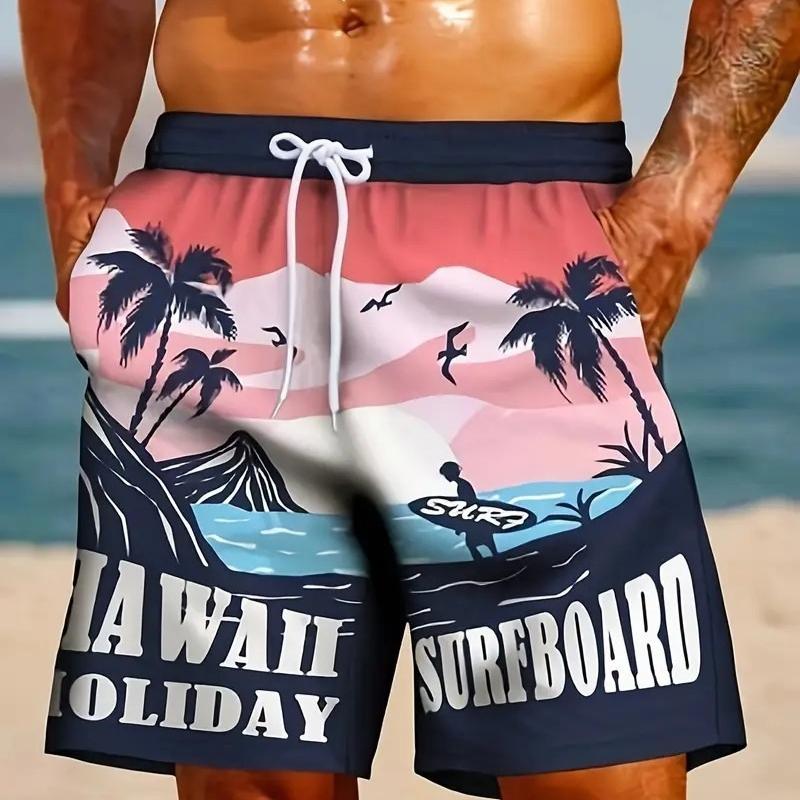 Summer Men's SHORTS 3D Printed Beach Pants Fashion Versatile Trend Breathable Casual Vacation Style