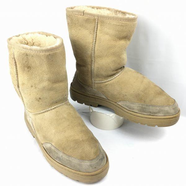 

UGG Sheepskin Mouton Boots Camel Brown size W8 25.0(USED)