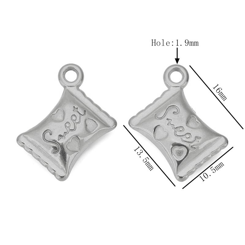 3pcs Lipstick Rabbit Conch Lovers Charms Skull Heart Mushroom Stainless Steel Pendants for DIY Necklace Bracelet Jewelry Making