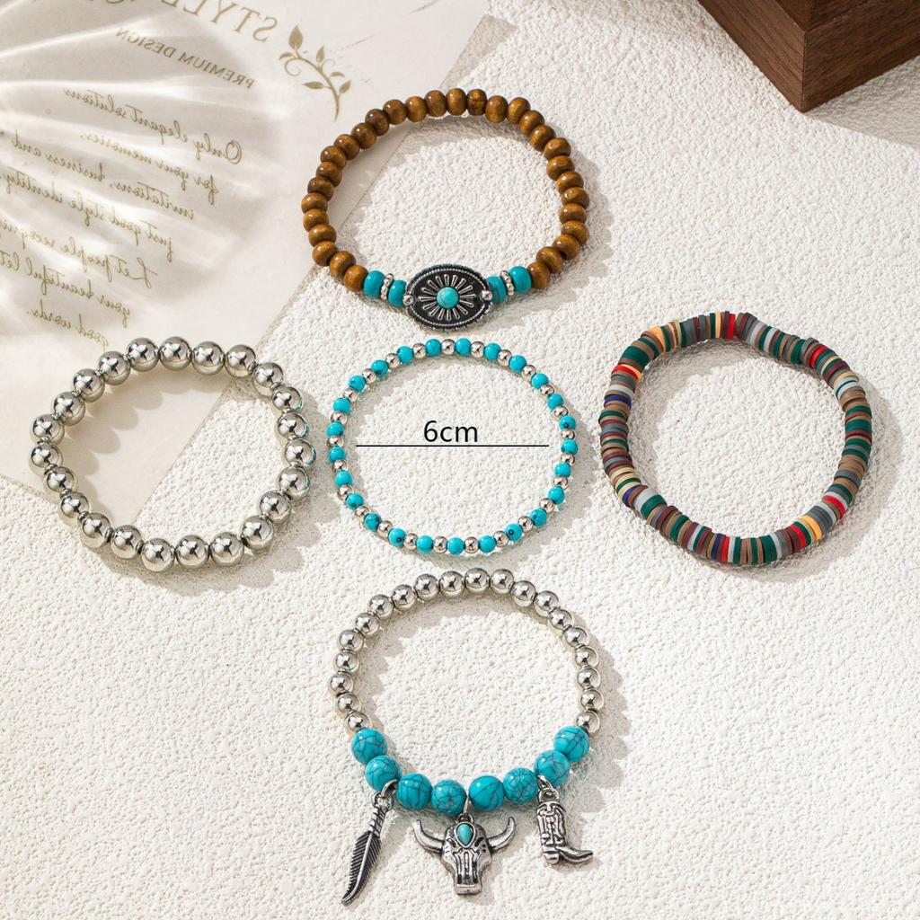 The New Women Bracelets Denim-style Artificial Turquoise Collection