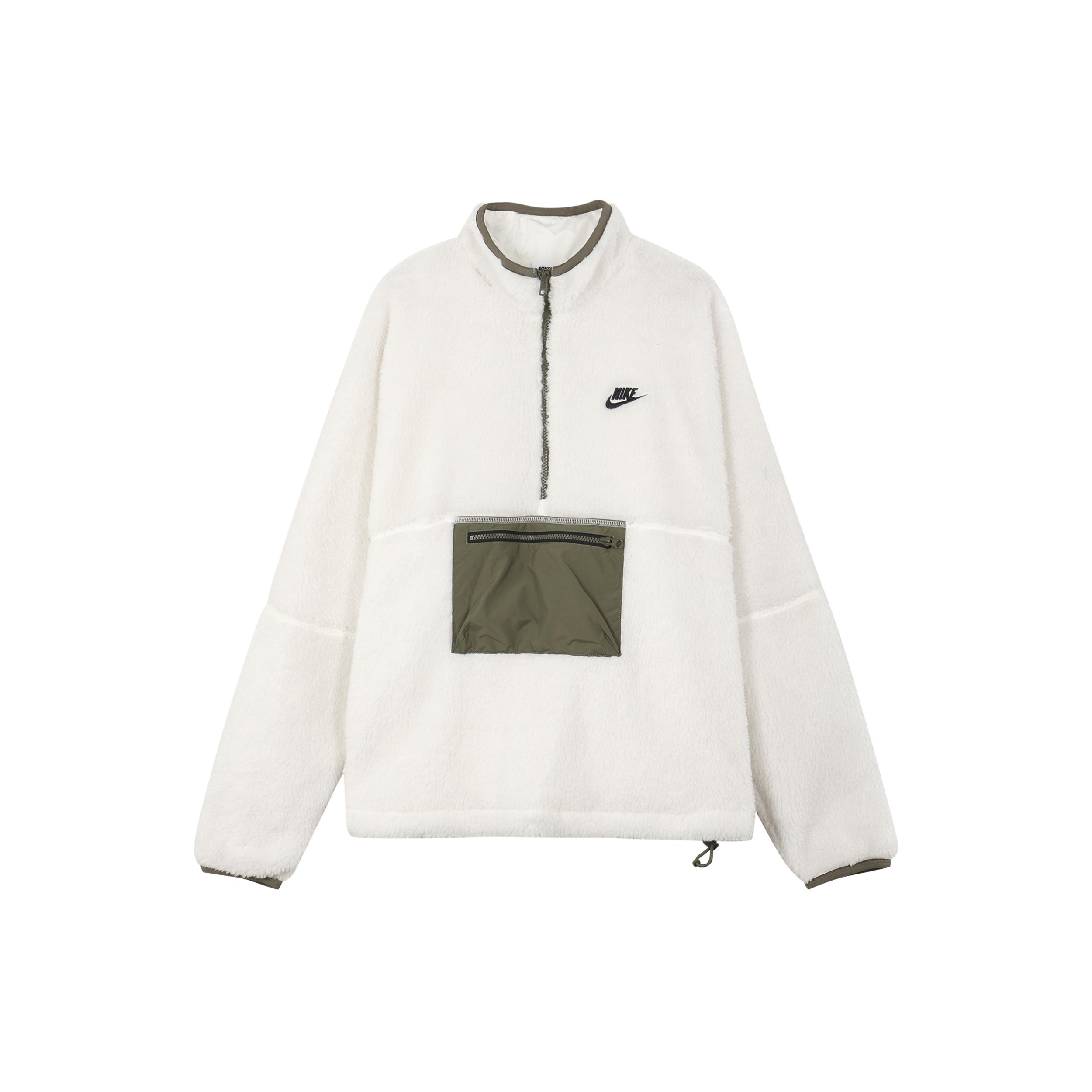 Nike Club Winter half-zip fleece jacket White olive Men s DQ4881-133 XL