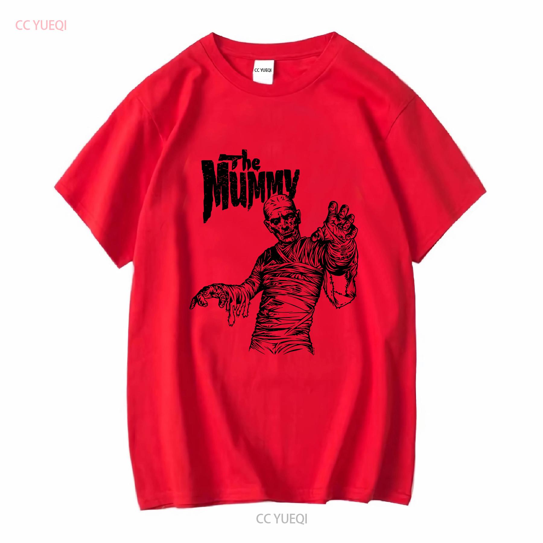 Universal Monsters The Mummy Mens T Shirt long or short sleeves vintage Washed Casual Breathable Soft graphic streetwear S