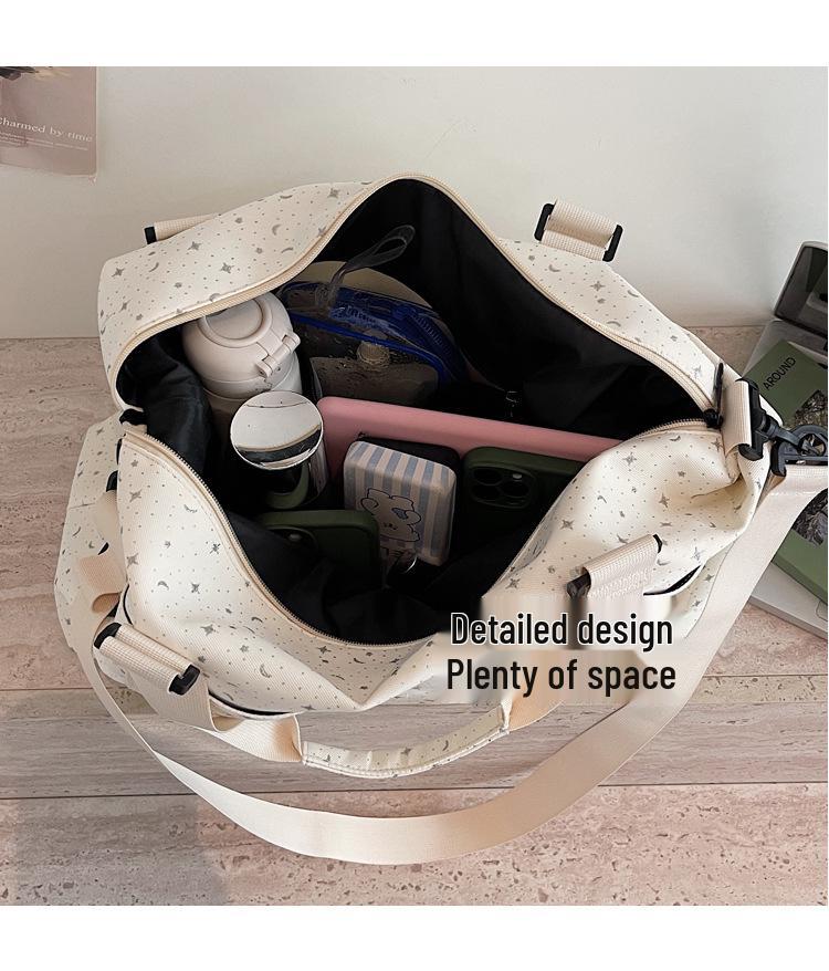 Large Capacity Travel Gym Bag with Wet/Dry Compartments, Women's Handheld Luggage Storage Bag