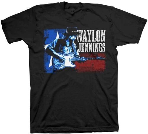 Waylon Jennings - Waylon Jennings - Red, White and Blue - T-Shirt - Large (Black S