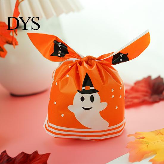 Halloween Candy Bags 48 Pcs Bags, Kids Trick or Treat Goodie Cute Rabbit Food Grade for Nougat Ear Small Plastic Gift Cookie, Snack, Treat,