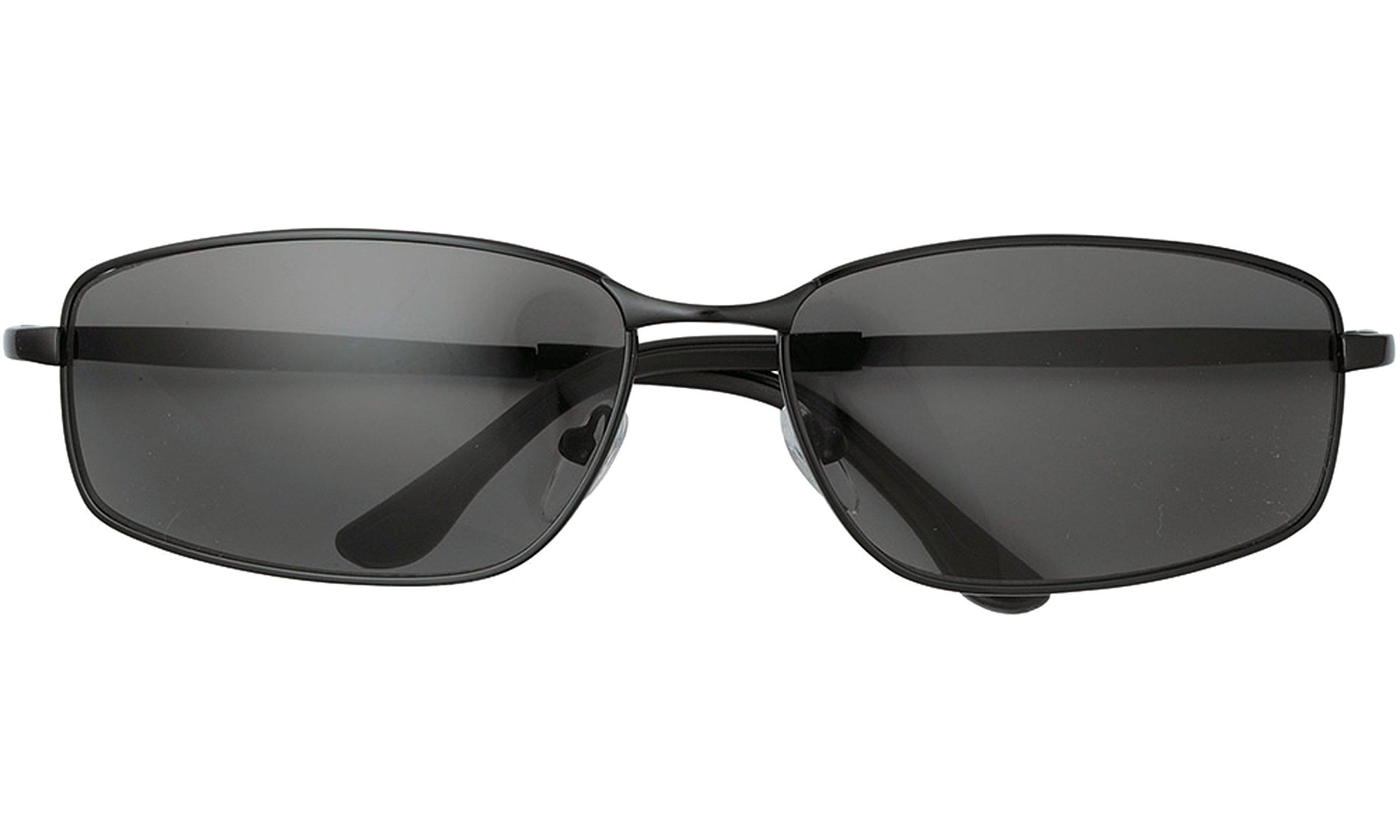 

Stylish UV-blocking men s sunglasses with a metal frame green smoke tint (7864-01)