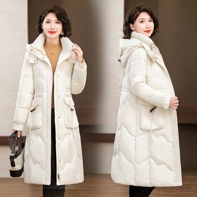 Mantenha-se Quente e Chic Neste Casaco de Penas Feminino da Moda de Comprimento Médio Estilo Pão