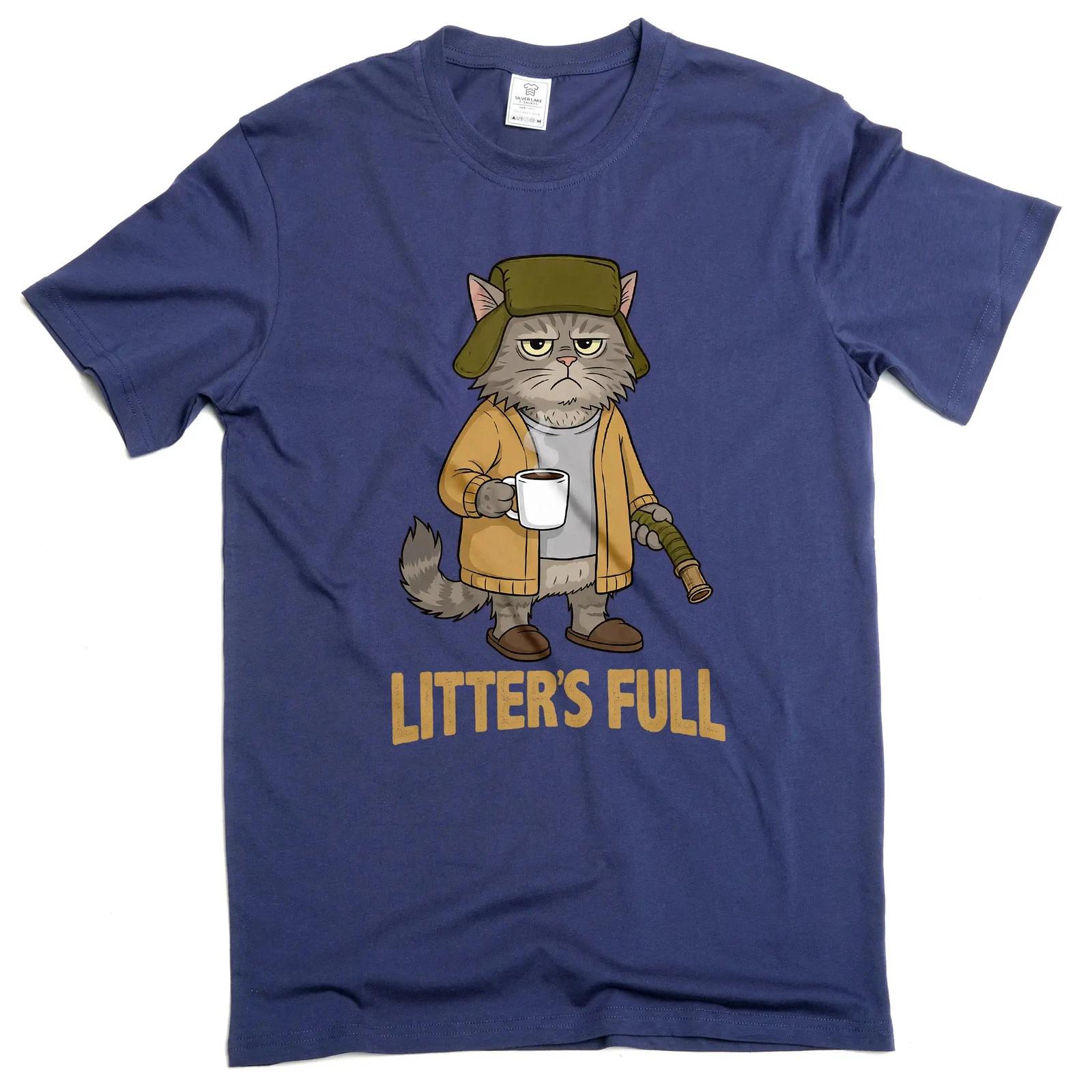 Men s funny Christmas cat T-shirt Litter s full parody Tee shirt S