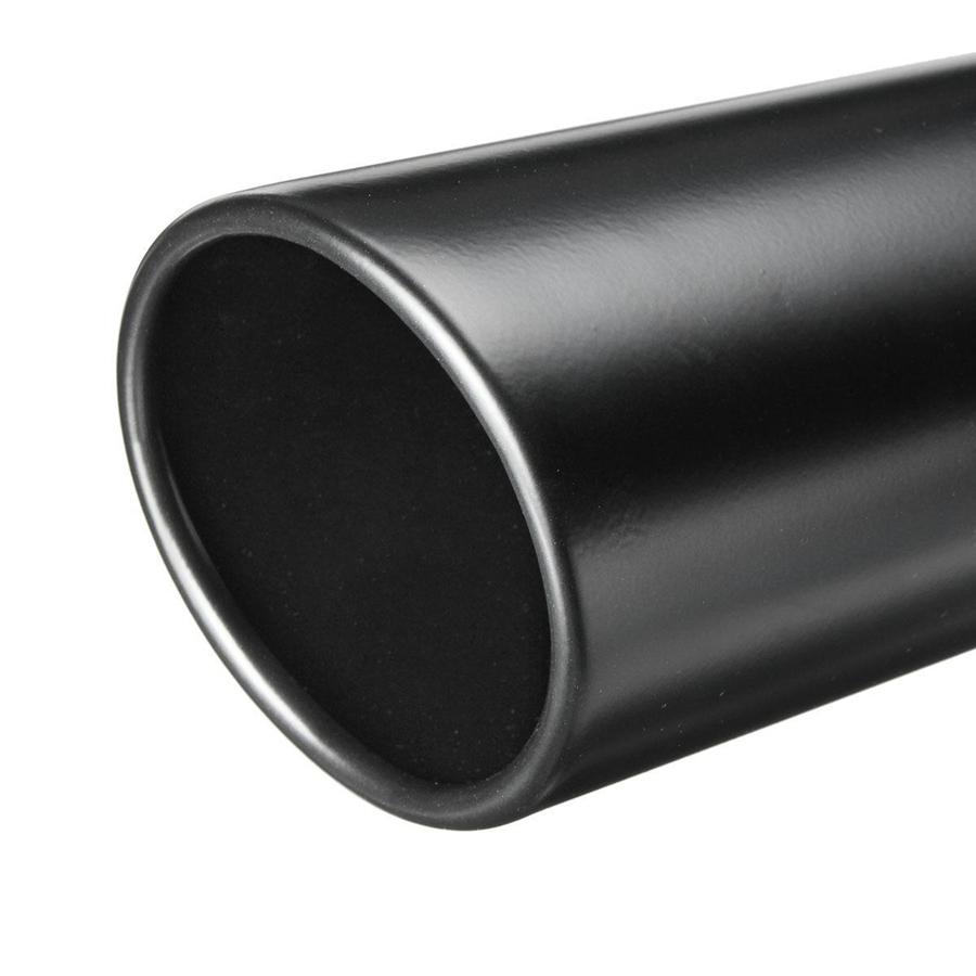 4" Inlet 5" Outlet 12" Long Angle Cut Rolled Bolt-On Exhaust Tip Tail Pipe Black