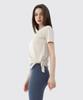 NOKJOK Amuse Side Slit Short Sleeve T-Shirt Running Yoga Wear Pilates Wear (Type B)