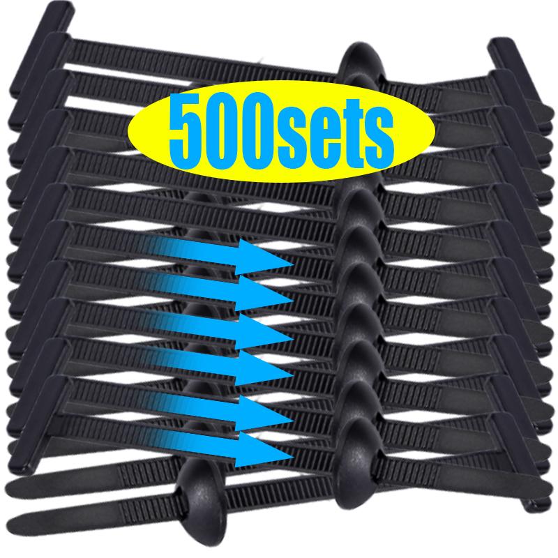 Car Fender Trunk Engine Guard Panel Wire Clips 500/10set Universal Nylon Cable Tie Buckle Auto Fastener Screw Replacement Clip