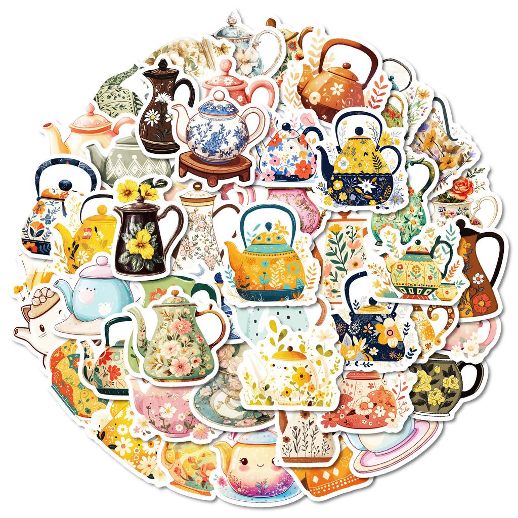 New 50 Creative Romantic Bouquet Stickers Decorative Water Cup Notebook Stickers