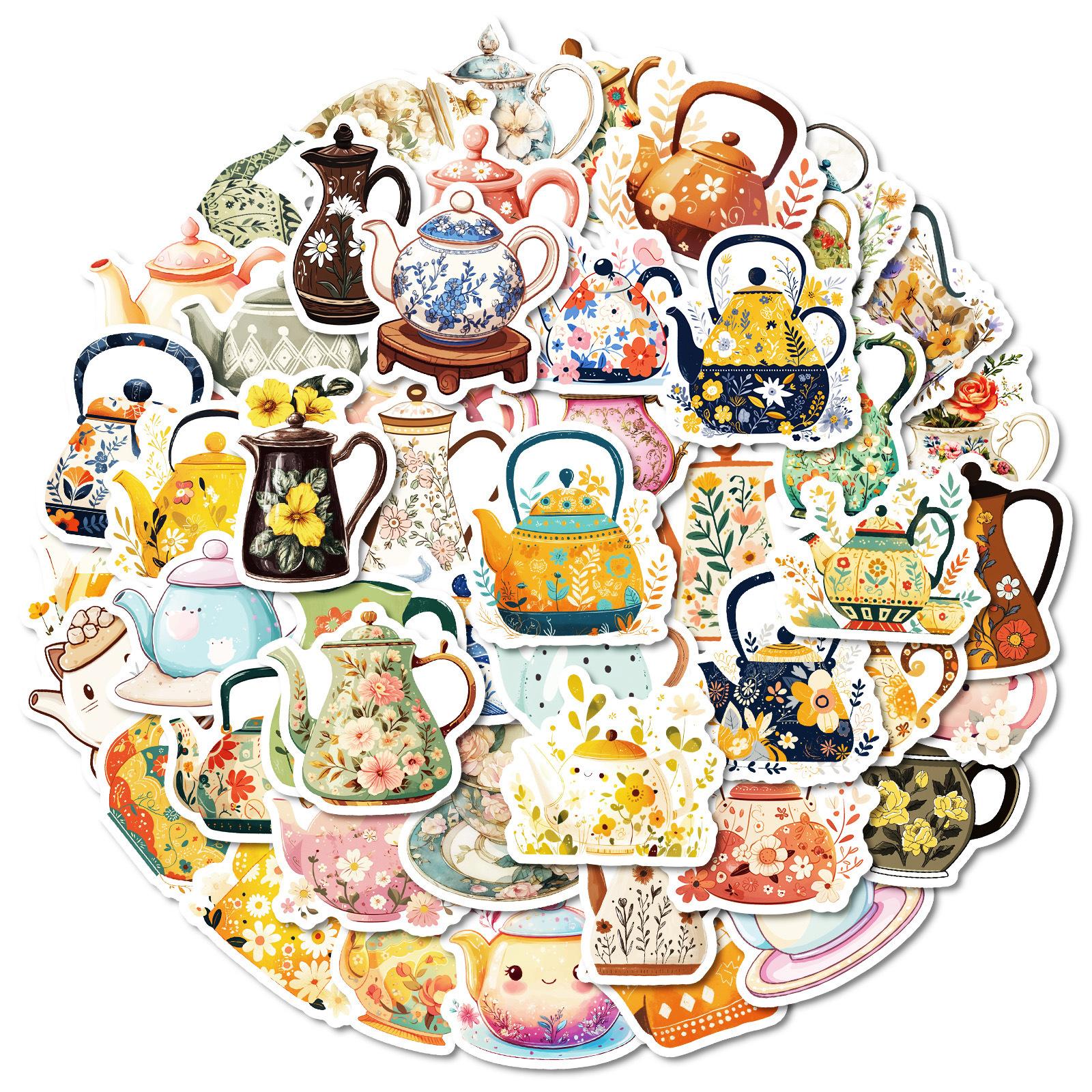 

Новые 50 Креативных Романтических Наклеек для Букета Декоративные Наклейки для Водного Стакана Блокнота