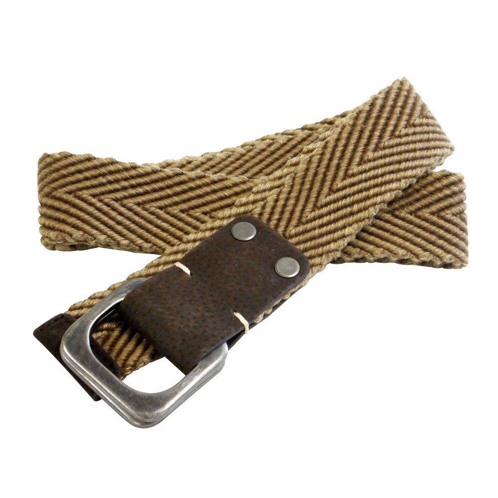 GREEN CROSS (Casual line) Square Ring Belt Brown