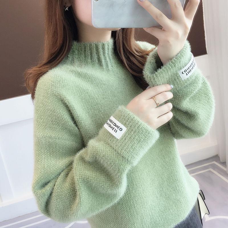 Women Sweater Casual Turtleneck Female Pullover Long Sleeve Warm Soft Autumn Winter Knitted